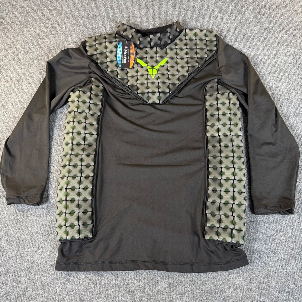 Verbero Shield Padded Compression Shirt Long Sleeve Microban Hockey Mens L New